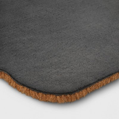  1'6"x2'6" Christmas Santa 'Ho Ho Ho' Coir Doormat Red - Wondershop™: Outdoor Novelty Rug, Medium Pile, Latex Backing