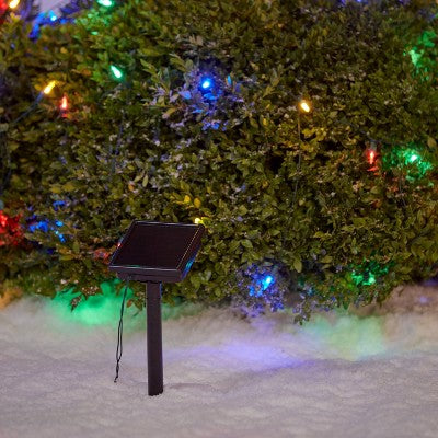  3'x4' 50ct Solar LED Christmas Net Lights With Green Wire - Wondershop™