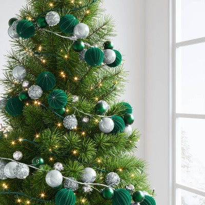  Christmas Flocked And Glitter Shine Garland - Wondershop™