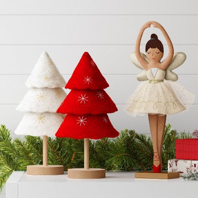  12" Christmas Three Layered Round Felt Tree Decor - Wondershop™