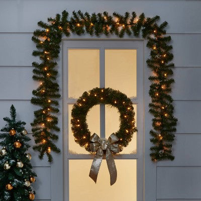  Glitter Fabric Christmas Bow Gold - Wondershop™