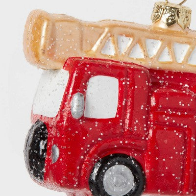  Fire Truck Christmas Tree Ornament Red - Wondershop™
