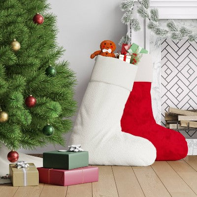  36" Christmas Velvet Stocking Red - Wondershop™