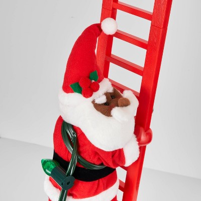  Large Climbing Santa Decorative Christmas Figurine Red - Wondershop™