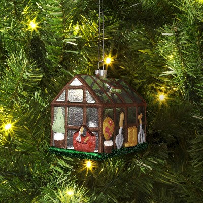  Christmas Glass Green House Ornament - Wondershop™