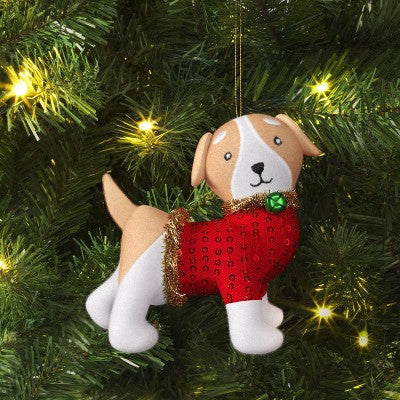  4" Christmas Dog Sweater Ornament - Wondershop™