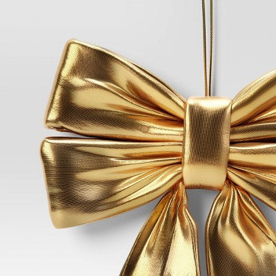  Christmas Small Metallic Bow Gold - Wondershop™