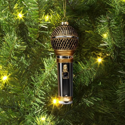  Christmas Glass Microphone Ornament - Wondershop™