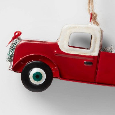  Christmas Truck Ornament Red - Wondershop™: Metal, Indoor, 2.25" Height: Metal, Indoor, 2.25" Height