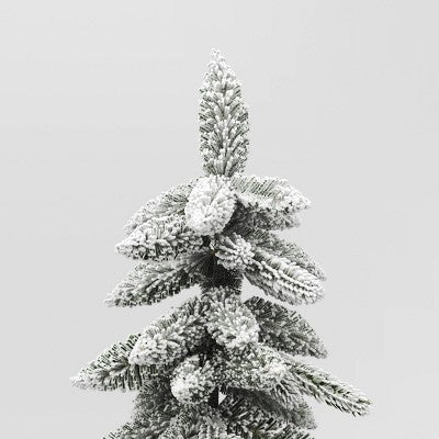 19" Christmas Flocked Tree Round White Base - Wondershop™