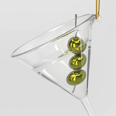  4" Christmas Glass Cocktail Ornament - Wondershop™