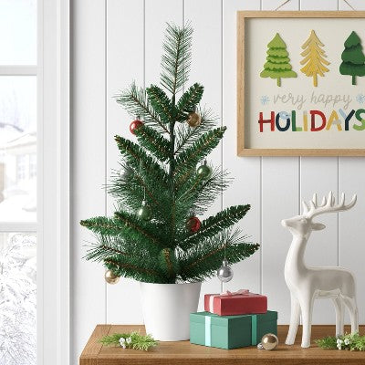  21" Christmas Tree With White Pot - Wondershop™