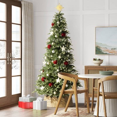  Christmas Lit Auto Rotating Star 8 Point Gold Tree Topper - Wondershop™