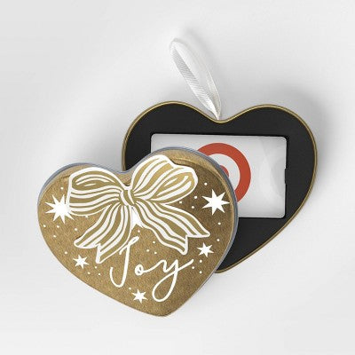  Christmas Wrap Essentials Gold Heart Joy Gift Card Tin - Wondershop™