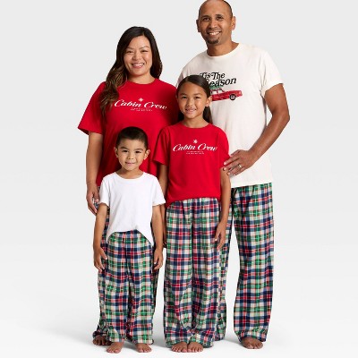  Women's "Cabin Crew" Short Sleeve Holiday Matching Family Pajama Shirt - Wondershop™ Red