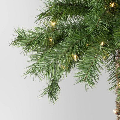  4' Pre-Lit Palm Artificial Christmas Tree With Clear Lights - Wondershop™