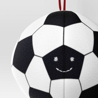  Christmas Embroidered Face Soccer Ornament - Wondershop™