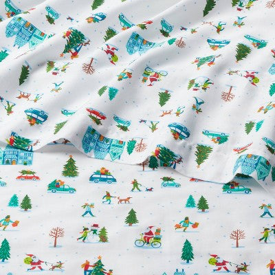  Christmas Cotton Sateen Sheet Set - Wondershop™