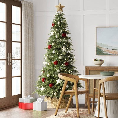  10" 4 Lit-Led Gold Star Projects Peace/Joy And Stars/Dots Christmas Tree Topper - Wondershop™