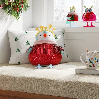  Christmas Featherly Friends Pillow - Wondershop™