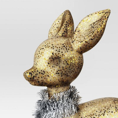  Christmas Plastic Deer Ornament Gold - Wondershop™