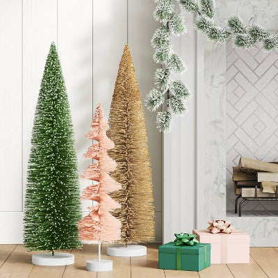  36" Christmas Bottle Brush Tree Sculpture - Wondershop™