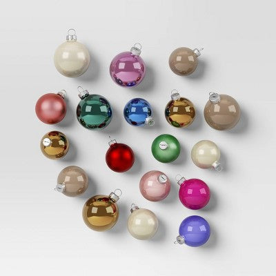  42pc Round Glass Christmas Tree Ornament Set - Wondershop™