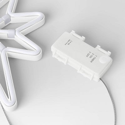  LED Battery Operated Neon Star Hangable Sign Warm White - Wondershop™
