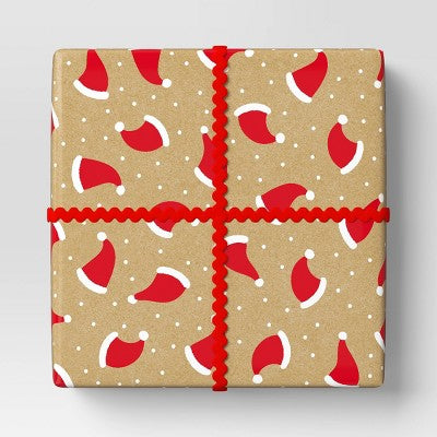  18' Christmas Fabric Ribbon Red Ric Rac - Wondershop™