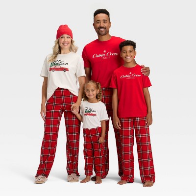  Toddler Plaid Microfleece Holiday Matching Family Pajama Pants - Wondershop™ Red