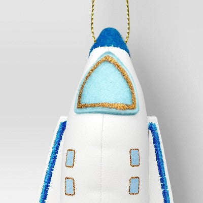  Christmas Fabric Spaceship Ornament - Wondershop™