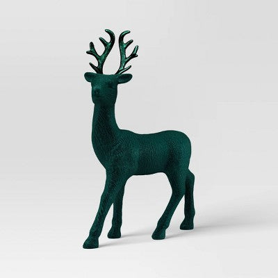  12" Christmas Flocked Standing Deer Decor - Wondershop™