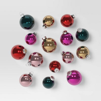  42pc Round Glass Christmas Tree Ornament Set - Wondershop™